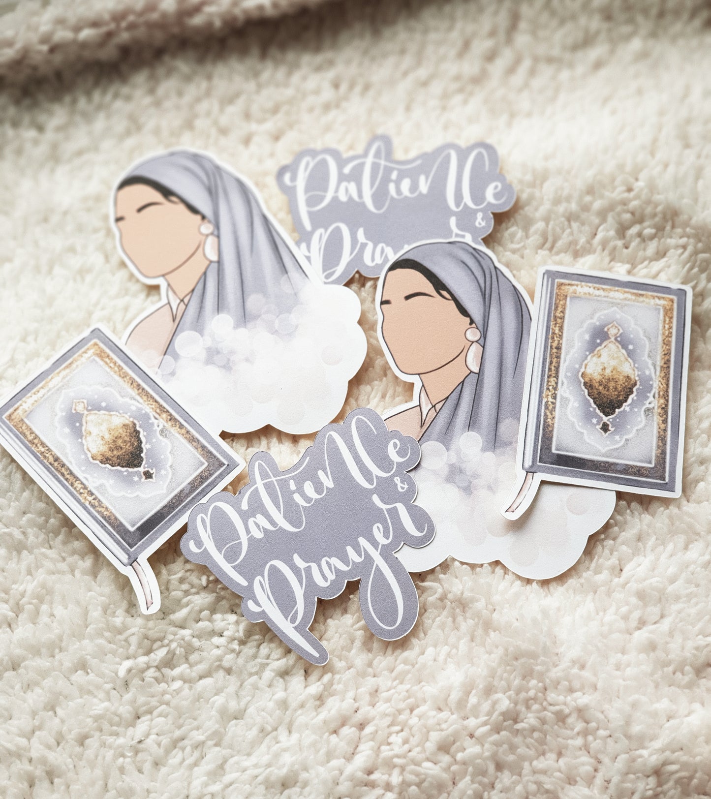 Pack of 6 Purple Patience Stickers (Optional Skin Tone)