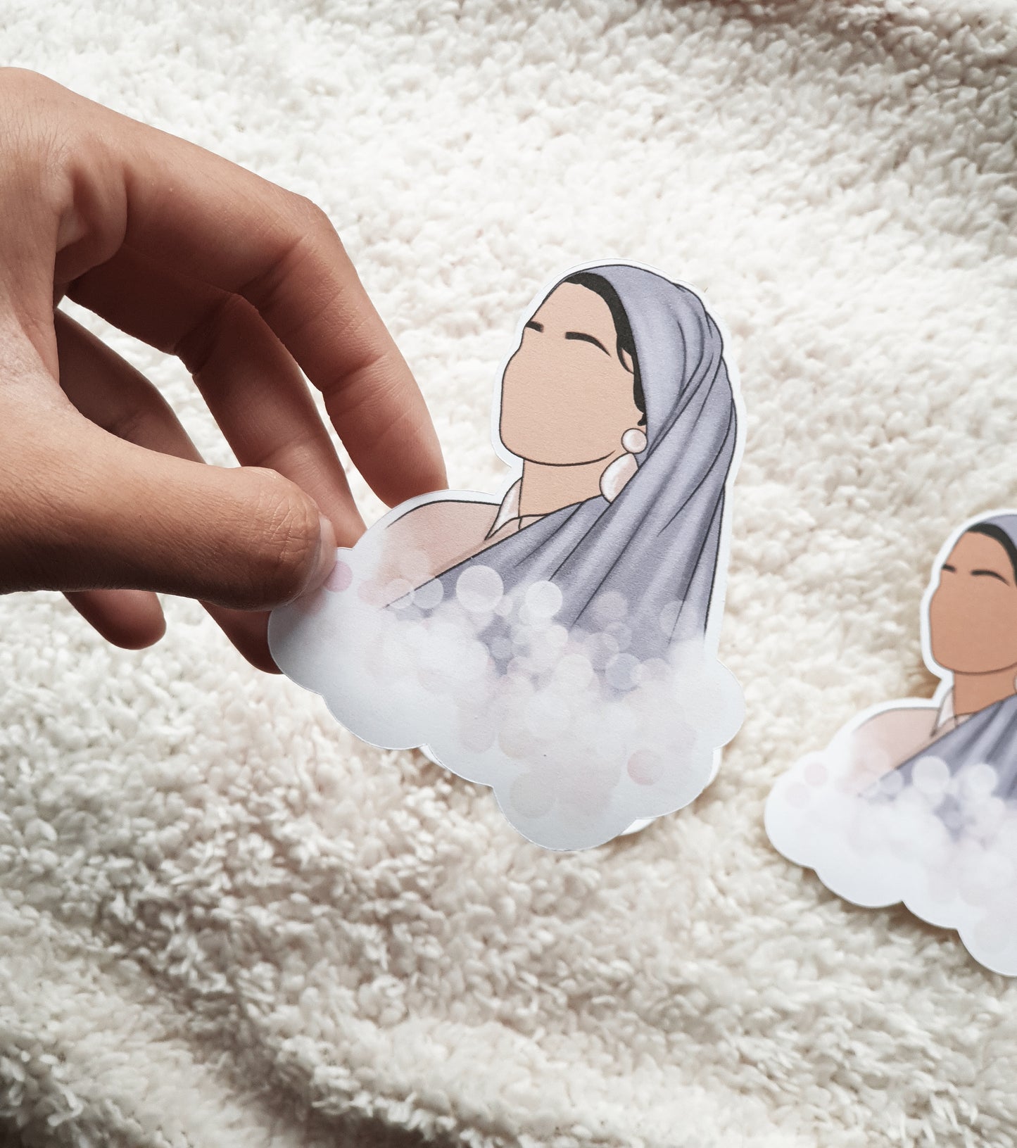 Pack of 6 Purple Patience Stickers (Optional Skin Tone)