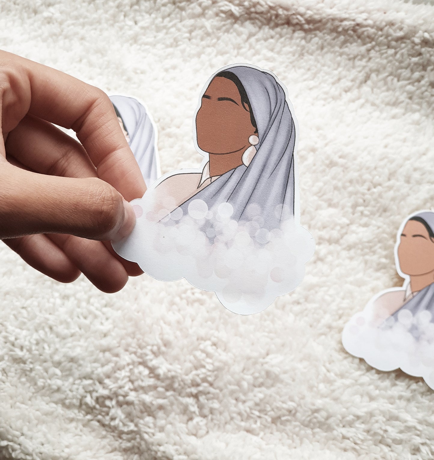 Pack of 6 Purple Patience Stickers (Optional Skin Tone)