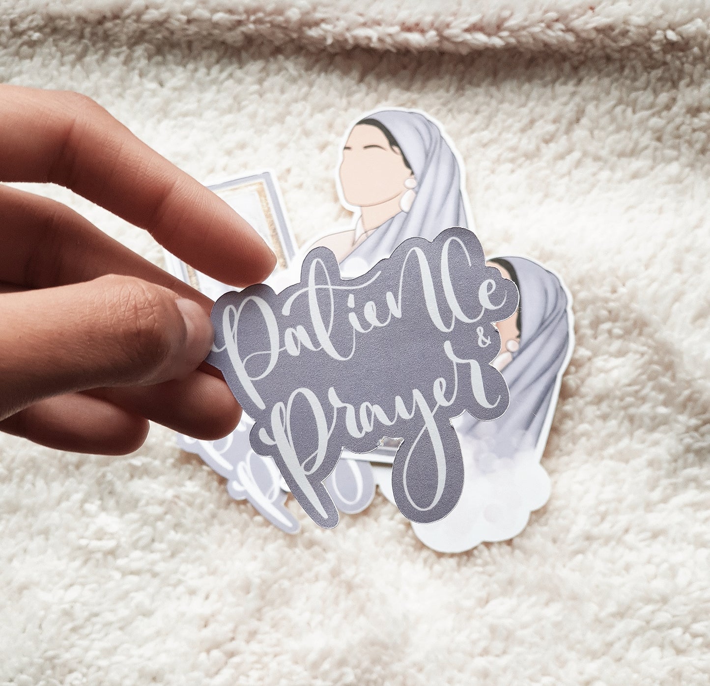 Pack of 6 Purple Patience Stickers (Optional Skin Tone)