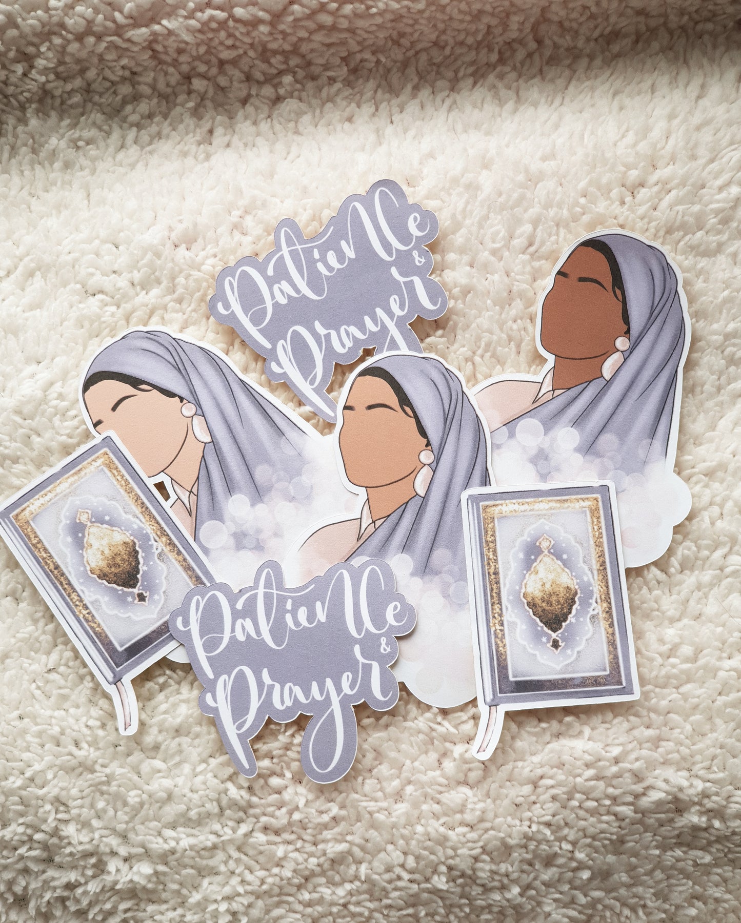 Pack of 6 Purple Patience Stickers (Optional Skin Tone)