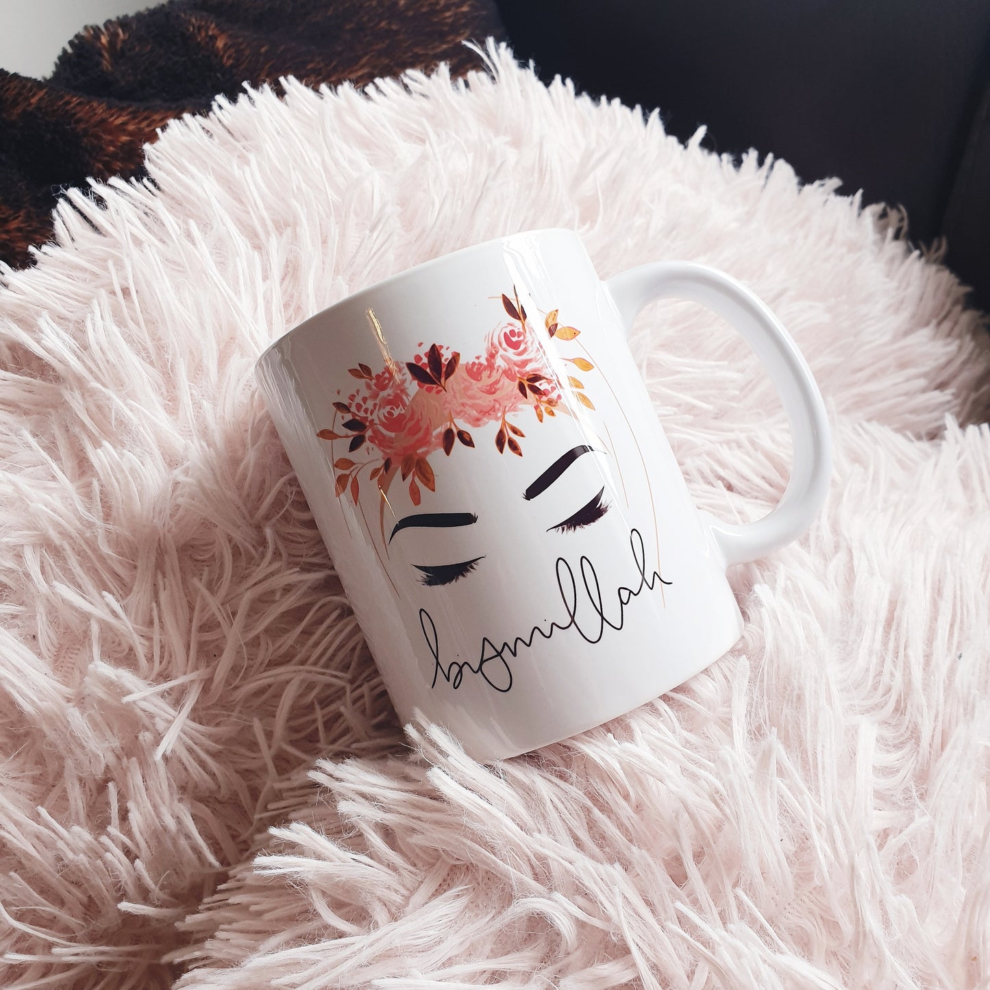Floral Hijabi Bismillah Mug