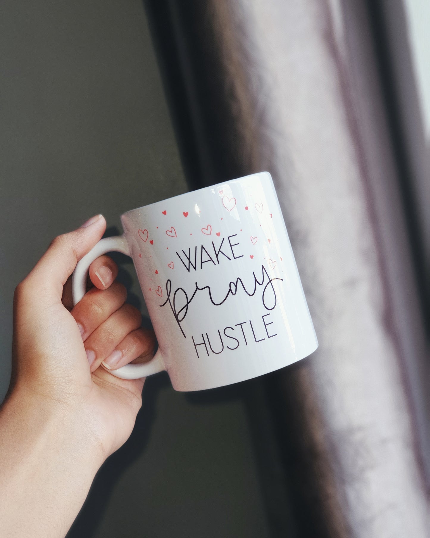 Hearts "Wake Pray Hustle" Mug
