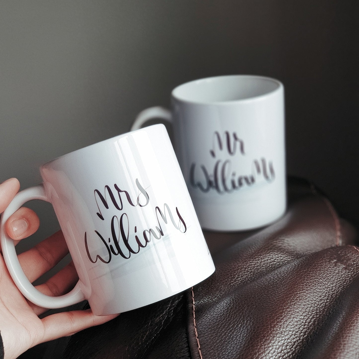 Set of 2 Personalised Couples Name Mugs