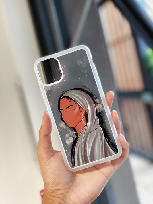 Teal Grey Hijabi Phone Case