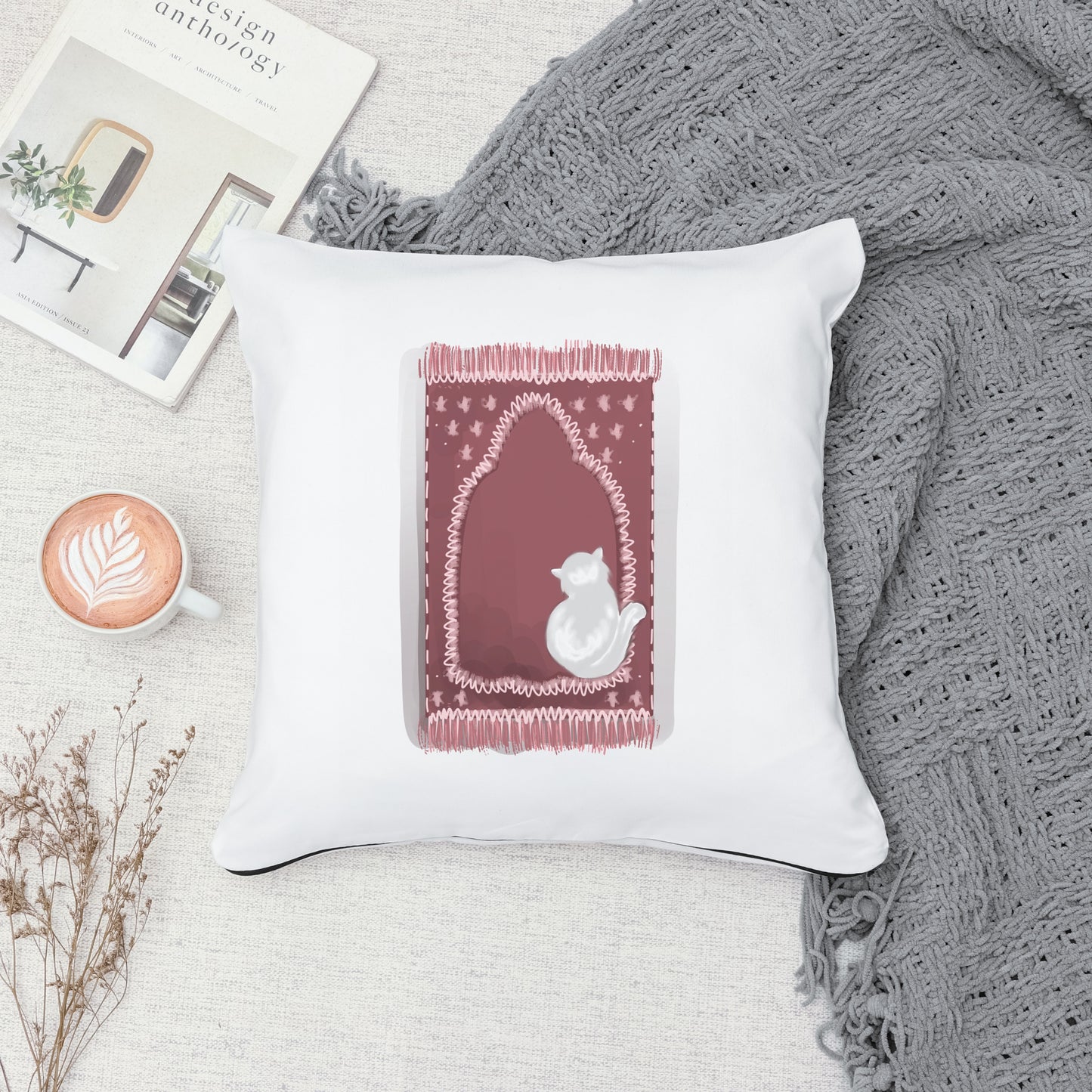 Kitty Prayer Mat Pillowcase (available with insert)