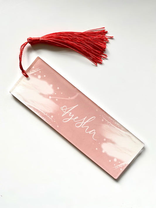 Personalised Acrylic Neutral Bookmark