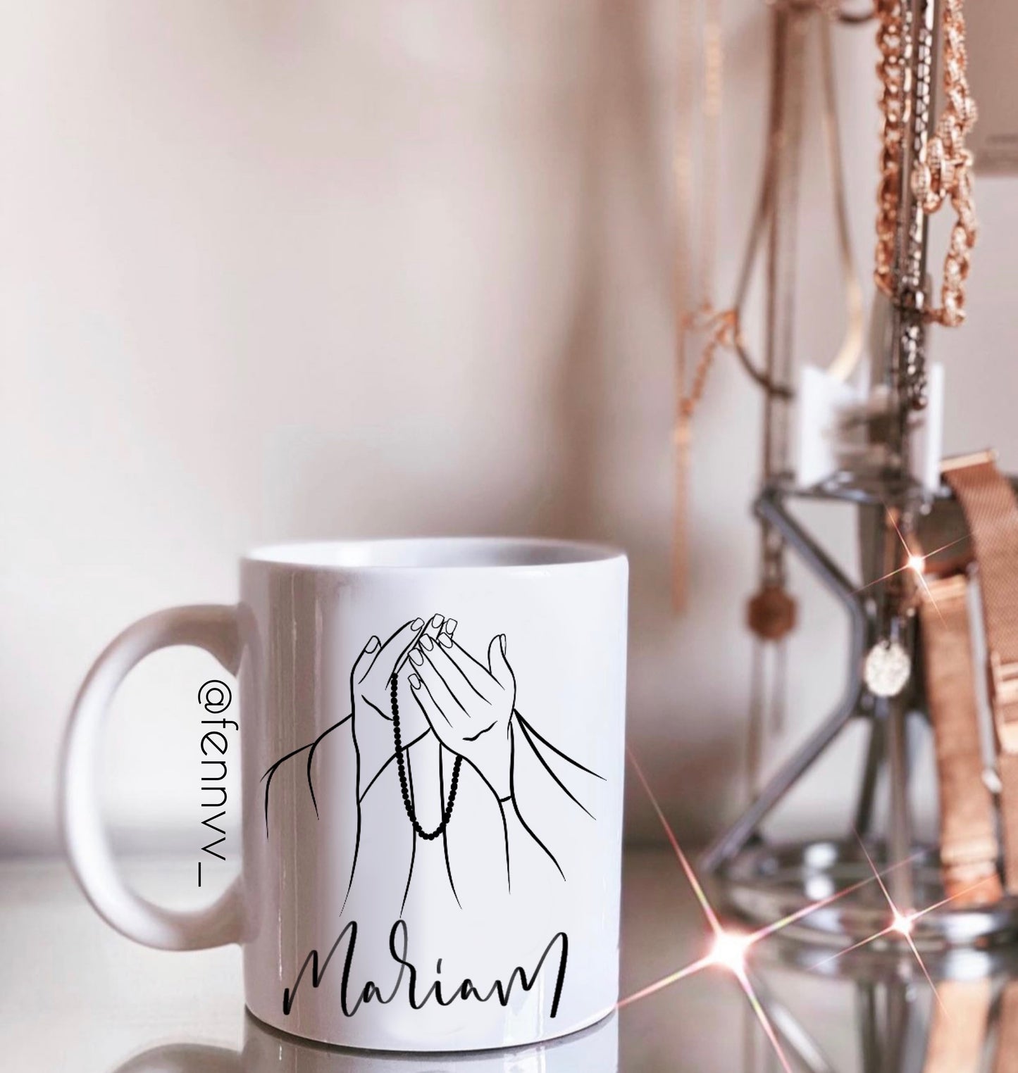 Personalized Praying Hands Mug
