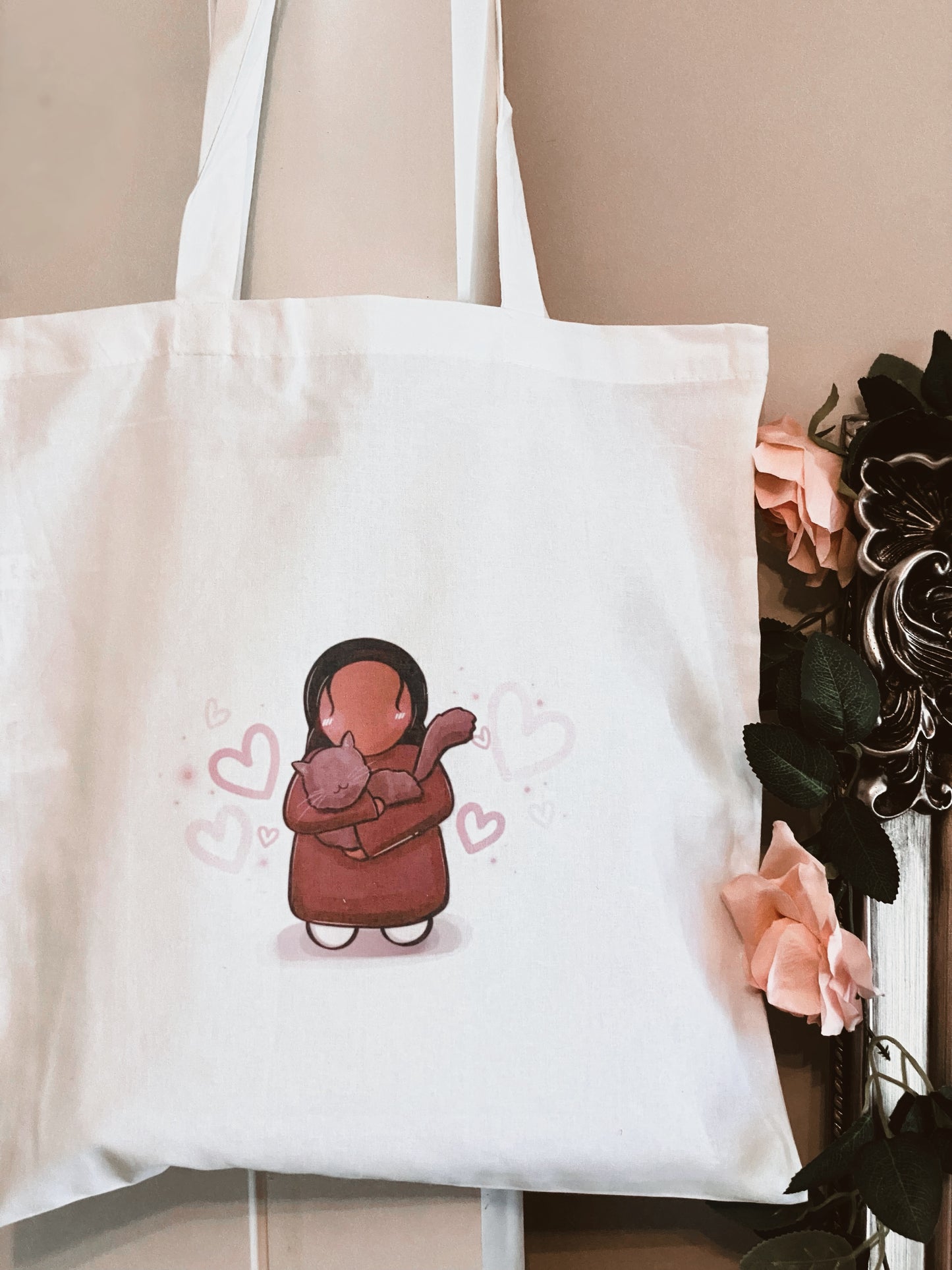 Hijabi Kitty White Tote Bag