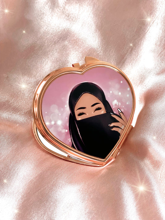 Rose Gold Niqabi Compact Mirror