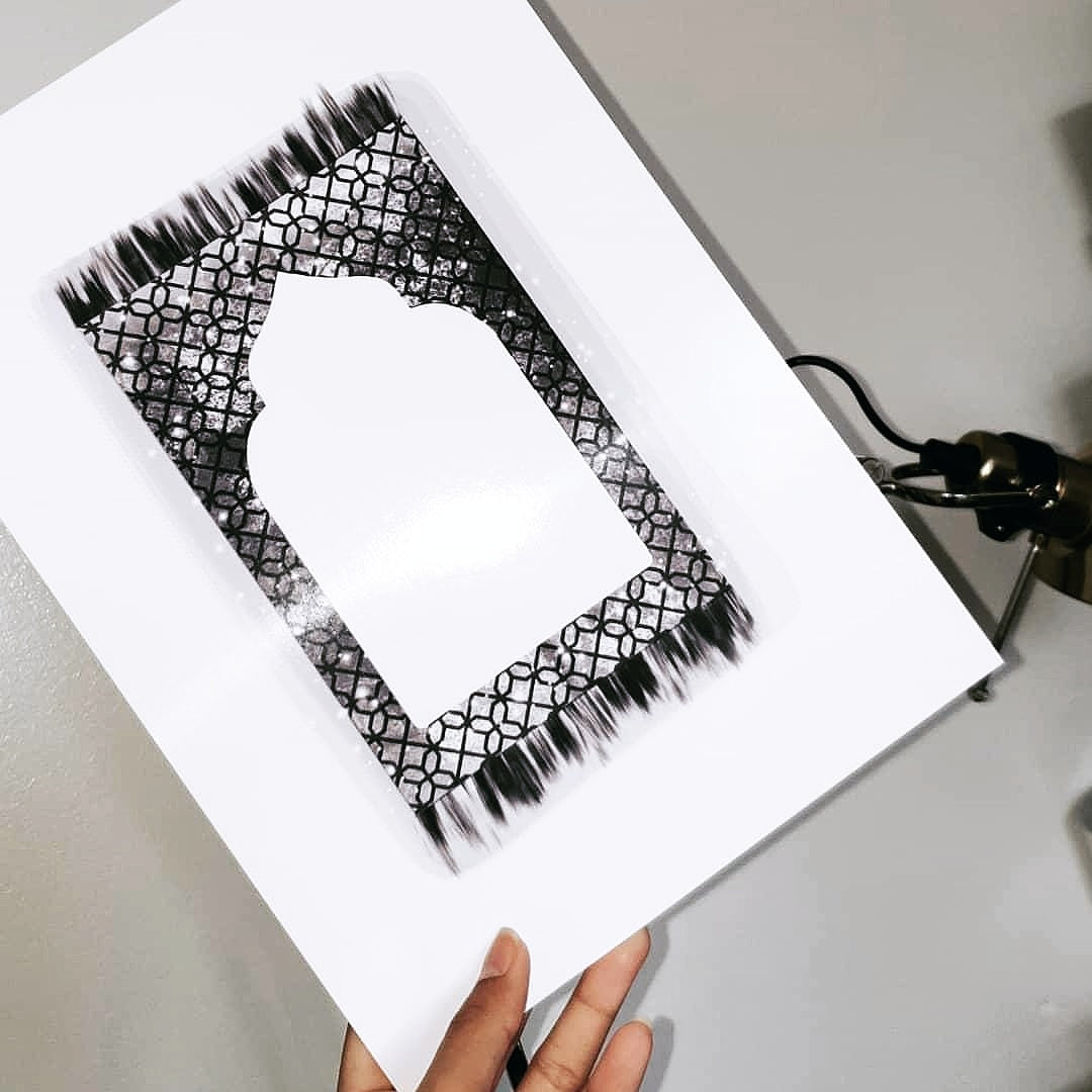 Monochrome Prayer Mat Print