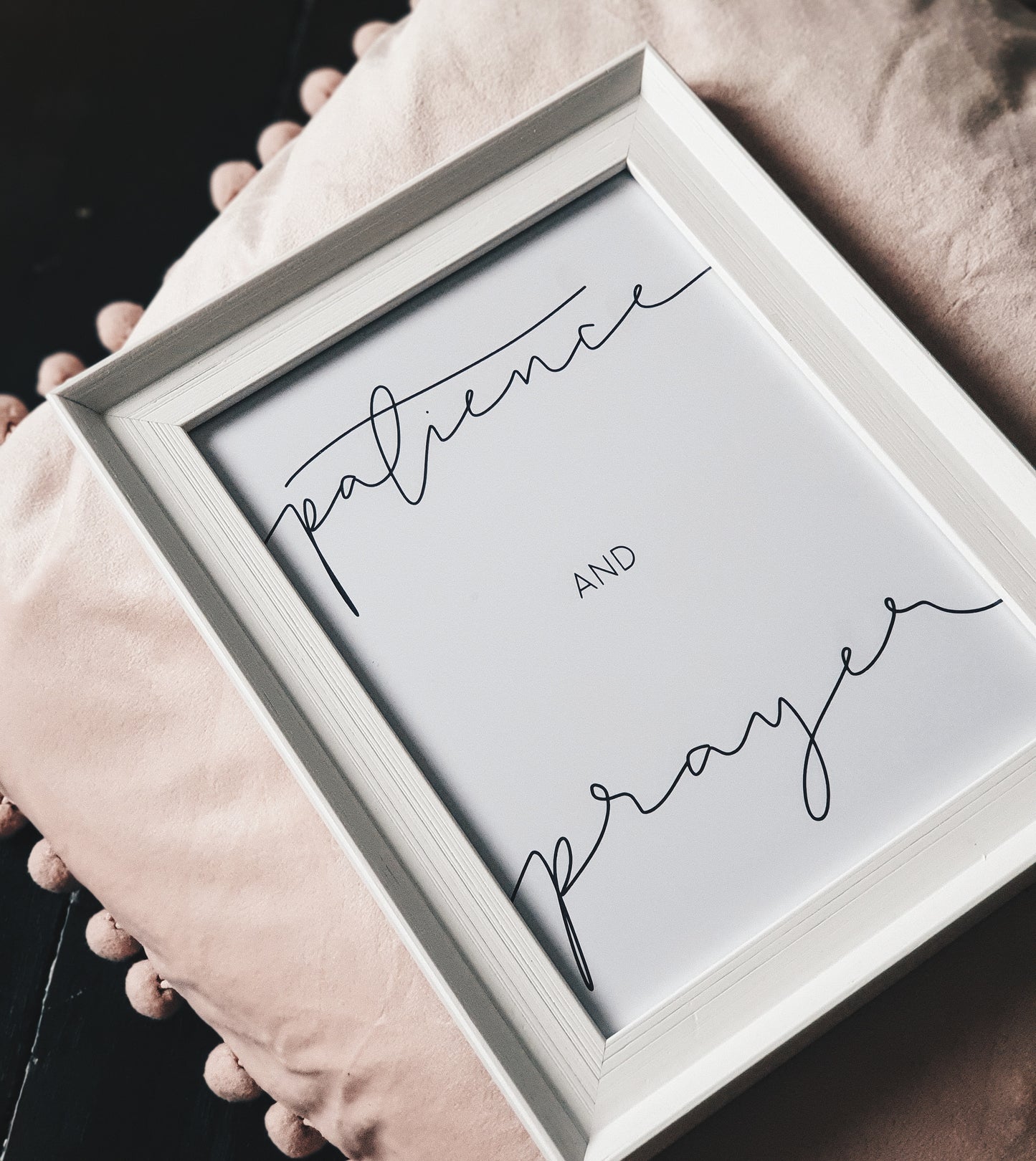 Patience & Prayer Minimal Print